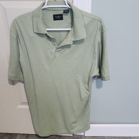 Haggar Men's Light Green Polo Shirt - Picture 1 of 2
